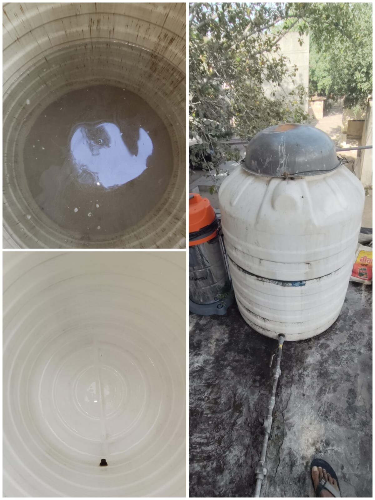 Water tank cleaning transformation gallery
